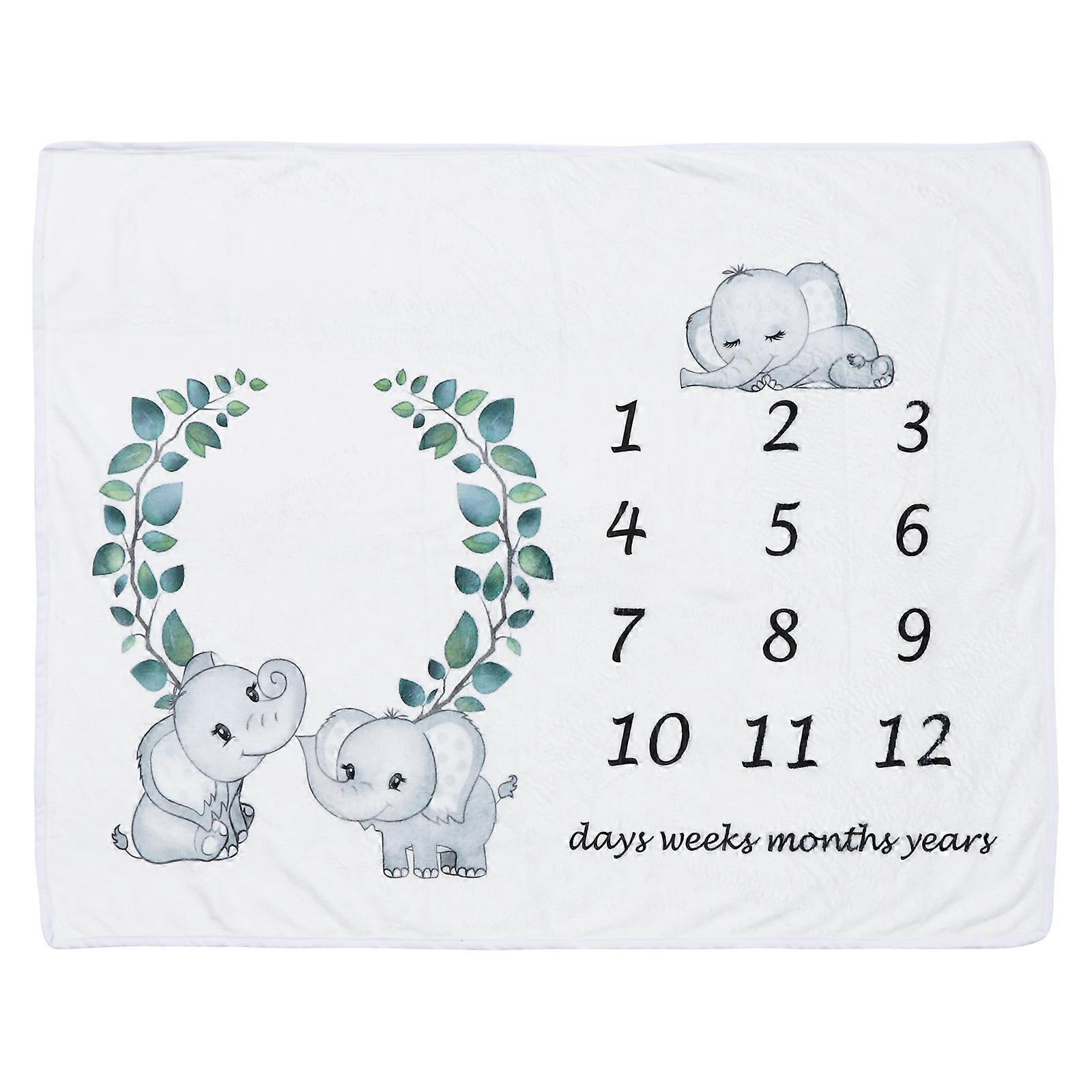 Baby Monthly Background Blanket Photography Background Cloth Simple Lovely Style 100X75CM Green For Baby Growth Recording 1Pack