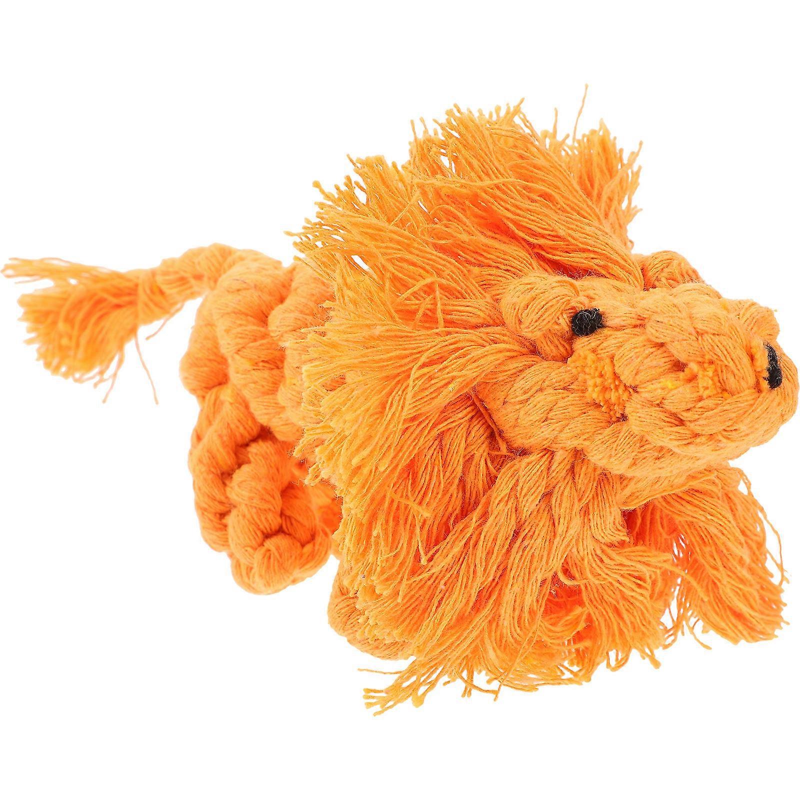 Lion Shape Durable Cotton Rope Dog Chew Toy for Teething and Playtime Training