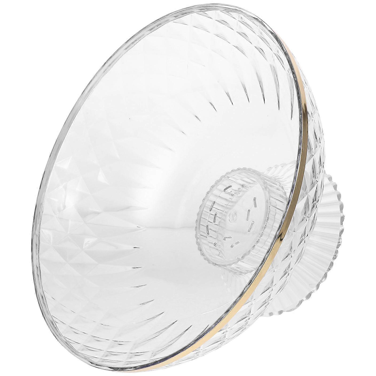 Transparent PET Fruit Plate for Storage with Detachable Base Bowl and Drainage Function 7.87"x3.94"