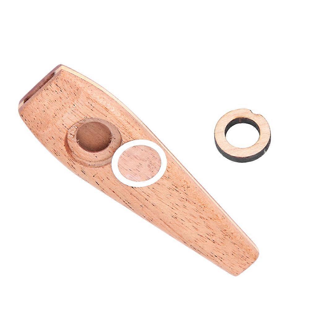 Wood Kazoo Musical Instrument For All-Age Khaki Color Simple Design Amplification 1Pcs