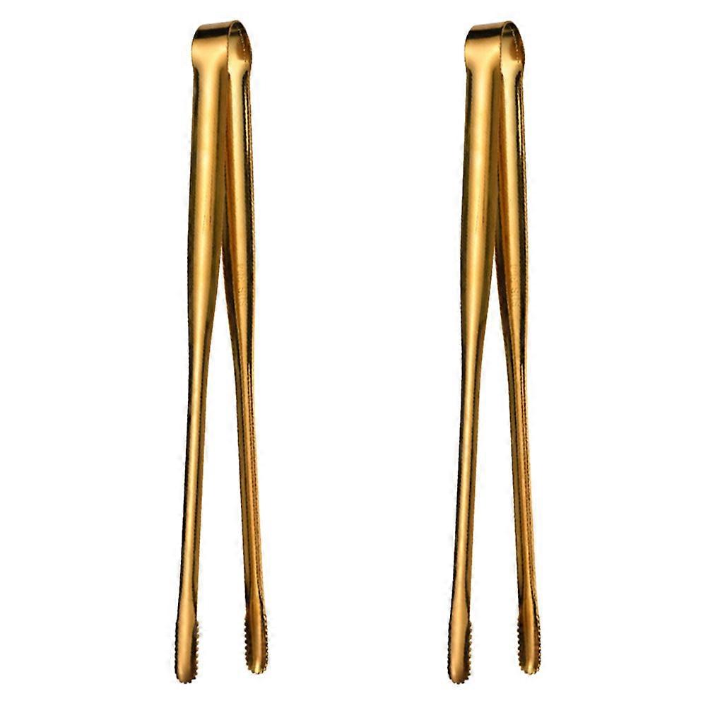 Grilling Tongs 2Pack Perfect For Kitchen Use Featuring Golden Long Handles 30.50x2x2CM Rust-proof Food Clamps