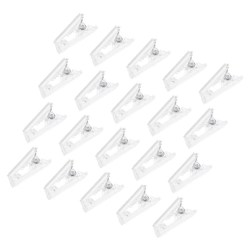 20pcs Transparent Self Adhesive Spring Clips for Wall Tapestry, Photo Display & DIY Organization in Home & Office