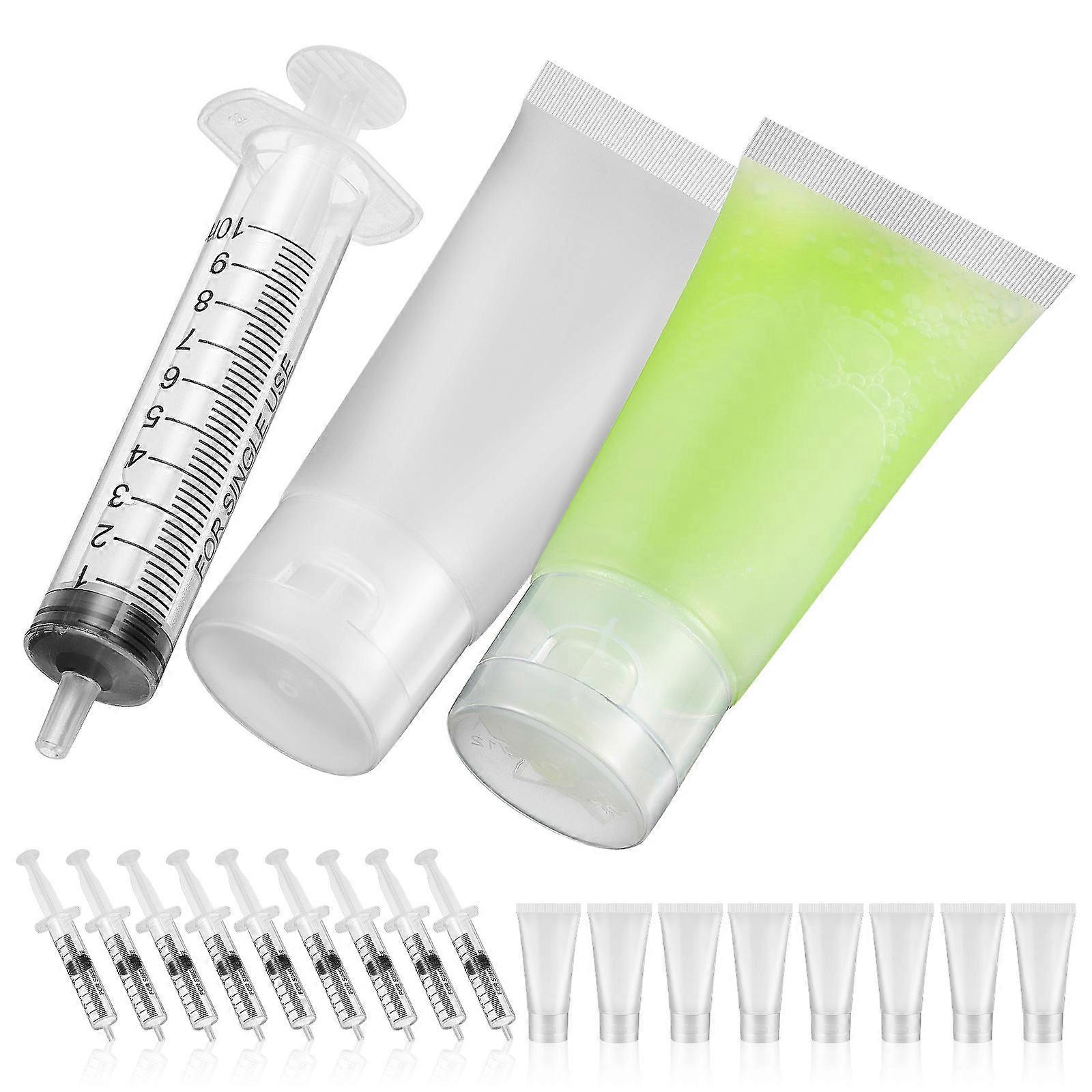 Refillable Cosmetic Soft Tube Squeeze Bottles For Home Use 10Cm Transparent PVC Storage 1 Set