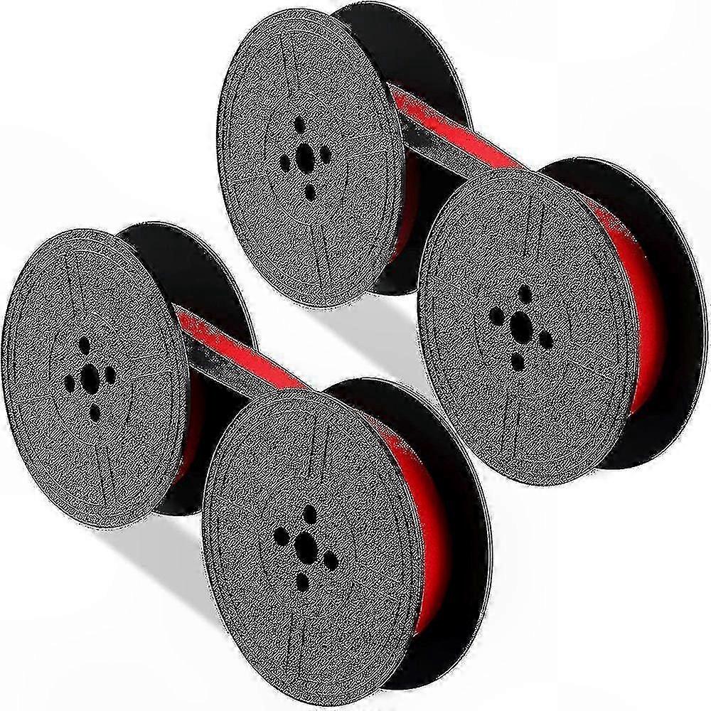 Red and Black Twin Spool Typewriter Ribbon Replacement Pack, 2-Pack