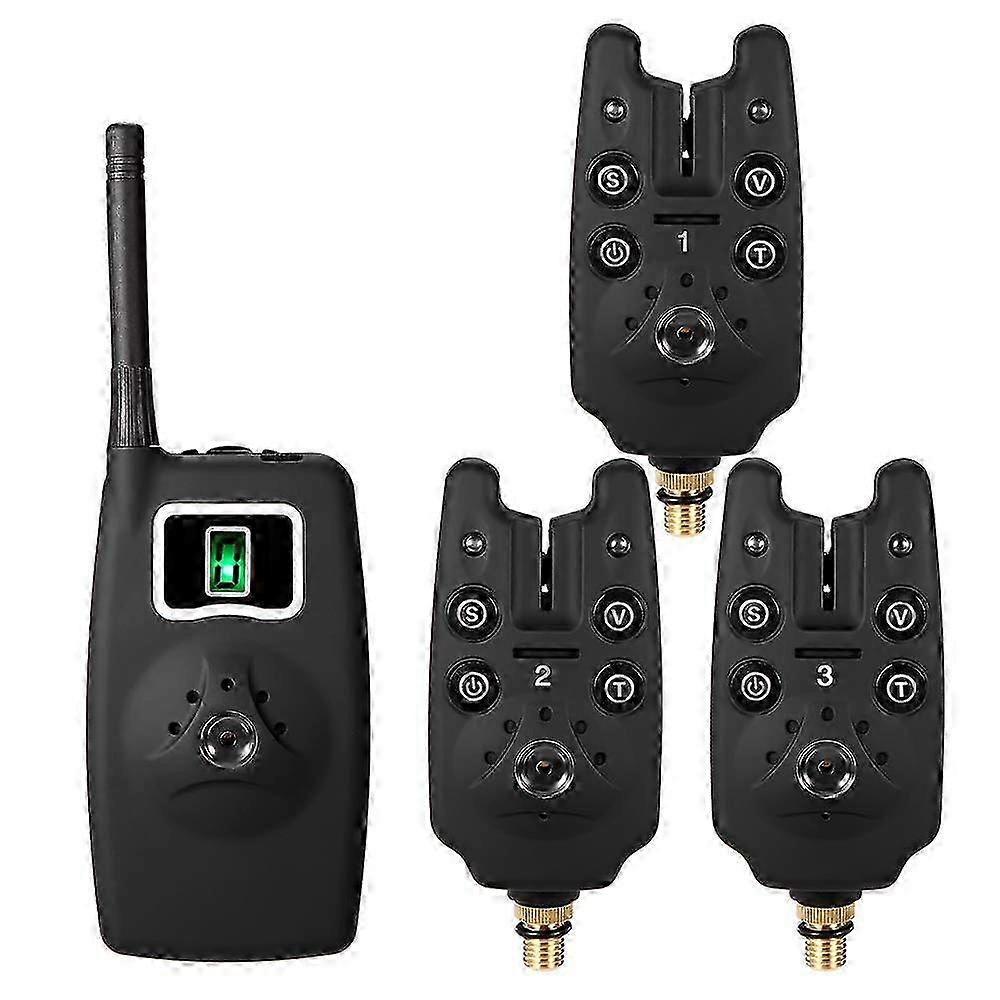 2025 Alarm Set, Wireless Fishing Bite Alarms Set Digital Fishing Alarm Kit LED Indicator Alarm