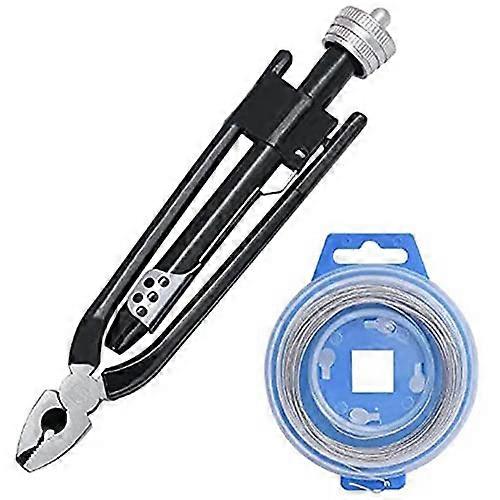 6 Aircraft Wire Twisting Pliers Set Lock Twisting Twister Tool / 30M Roll 0.8mm Stainless Steel Lock Wire