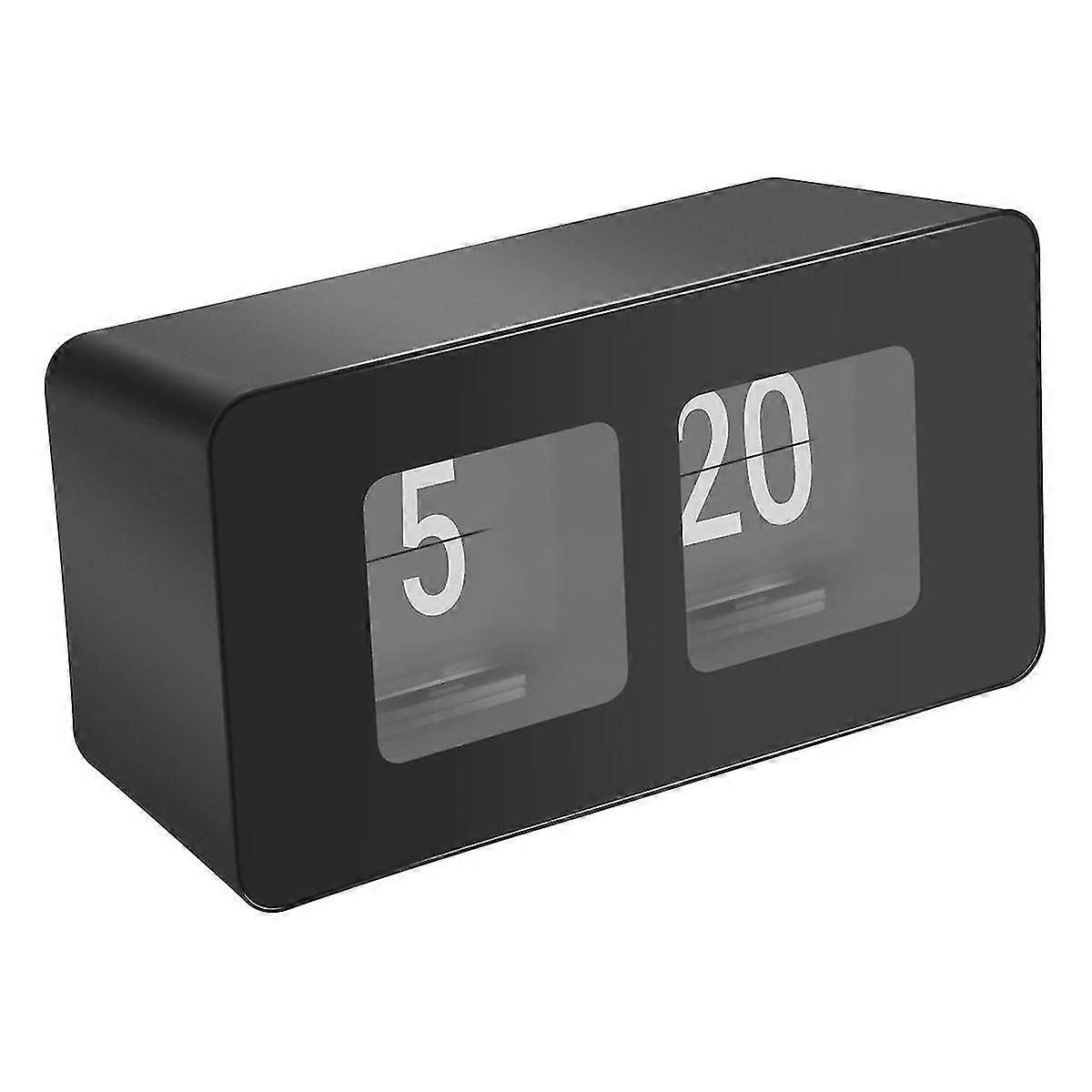 SNQTV-Automatic Flip Clock,Classic Retro Nostalgic Clock,Digital Desk Table Page Down Clock,for Family Be