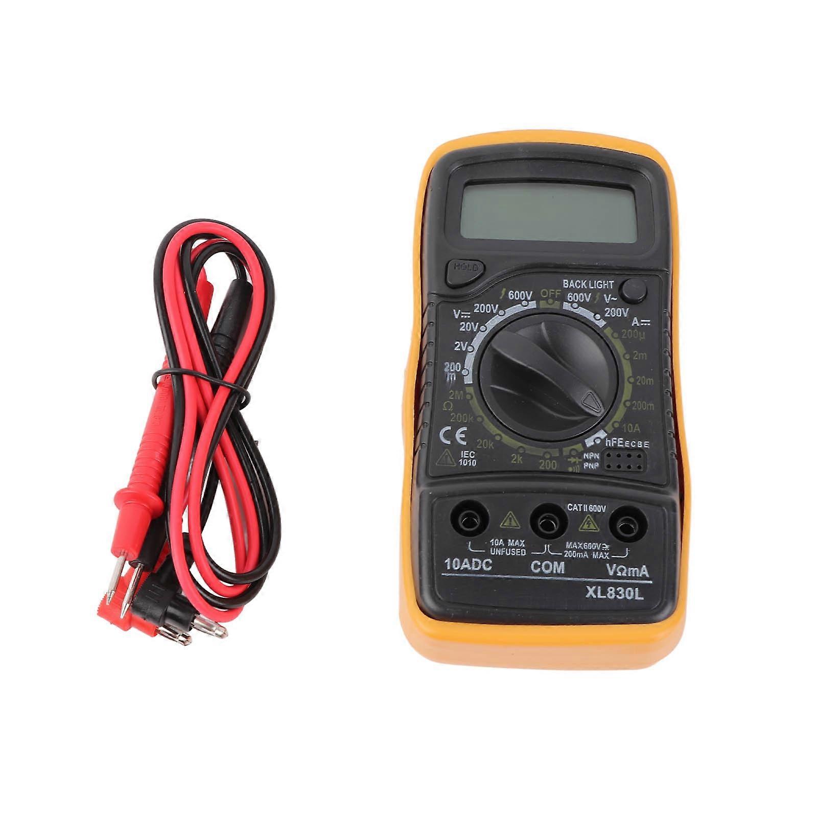 XL830L Digital Multimeter with Backlight Portable Voltage Current Tester Intelligent Voltammeter for AC DC Measurement and Circuit Diagnostics