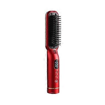 Pente de Alisamento de Cabelo Molhado & Seco Sem Fio Anti-Quente Controlado por Temperatura Pente de Cabelo & Estilo Pente de Cabelo Portátil,A