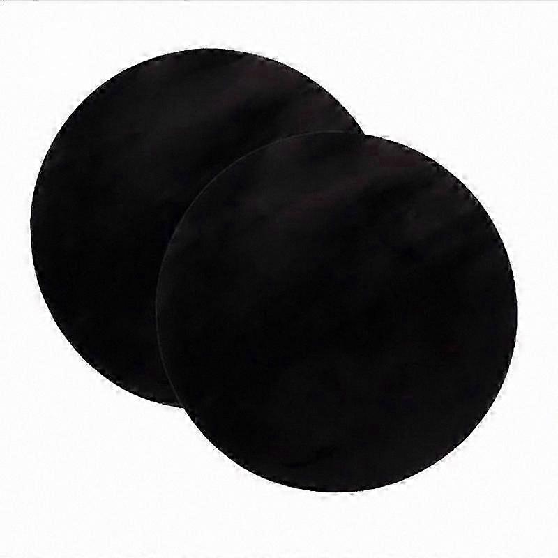 Round BBQ Mat 40x33cm, High-Temperature Resistant, Non-Stick, Durable (Set of 2)