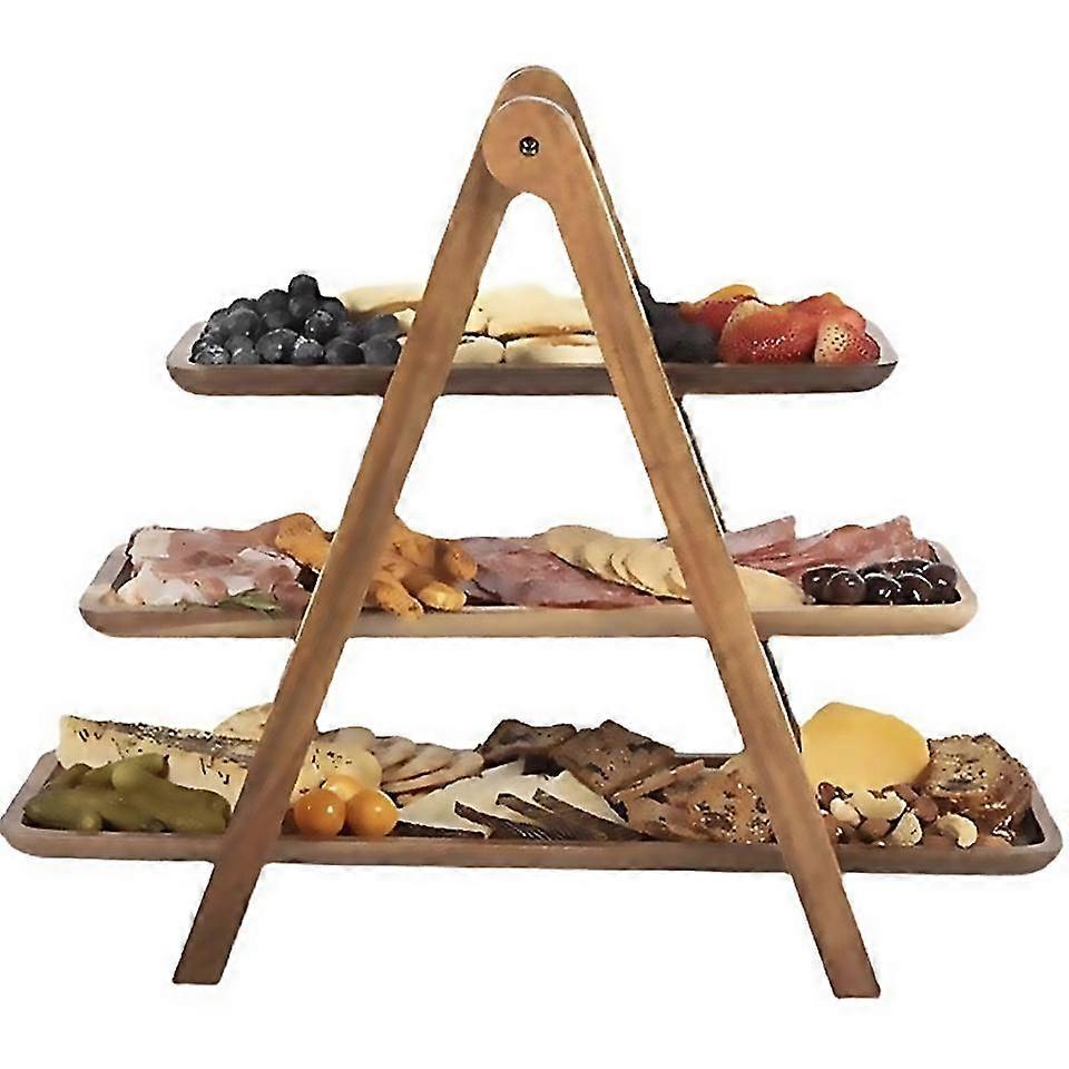Für 3-stöckige Serviertablett Holz Etagentablett Servierschalen Platten Tabletts