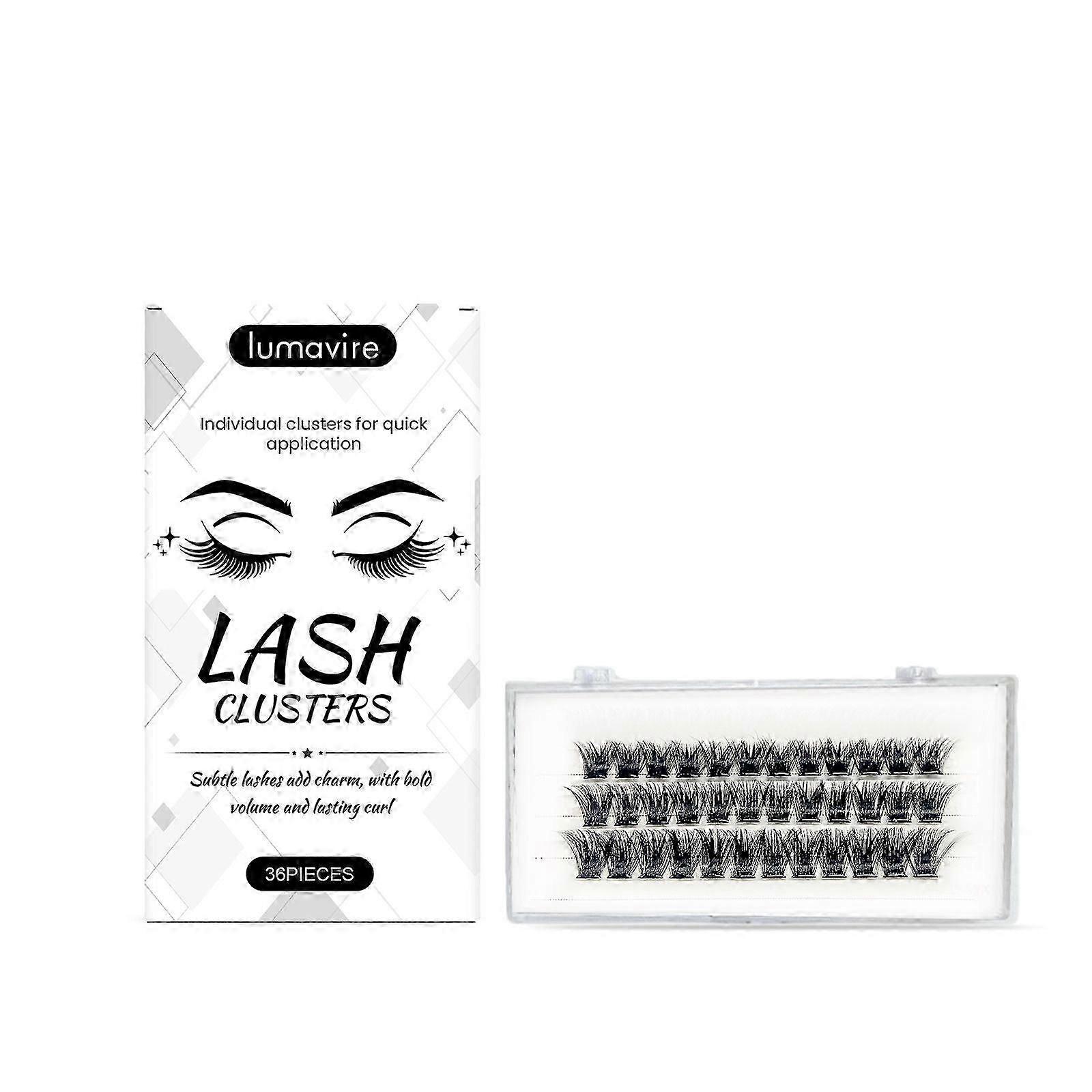 Lash Clusters 36 Pcs Individual Lashes Clusters Eyelash Extensions False Eyelashes, DIY Wispy Fluffy Lash Extension Reusable False Eyelashes