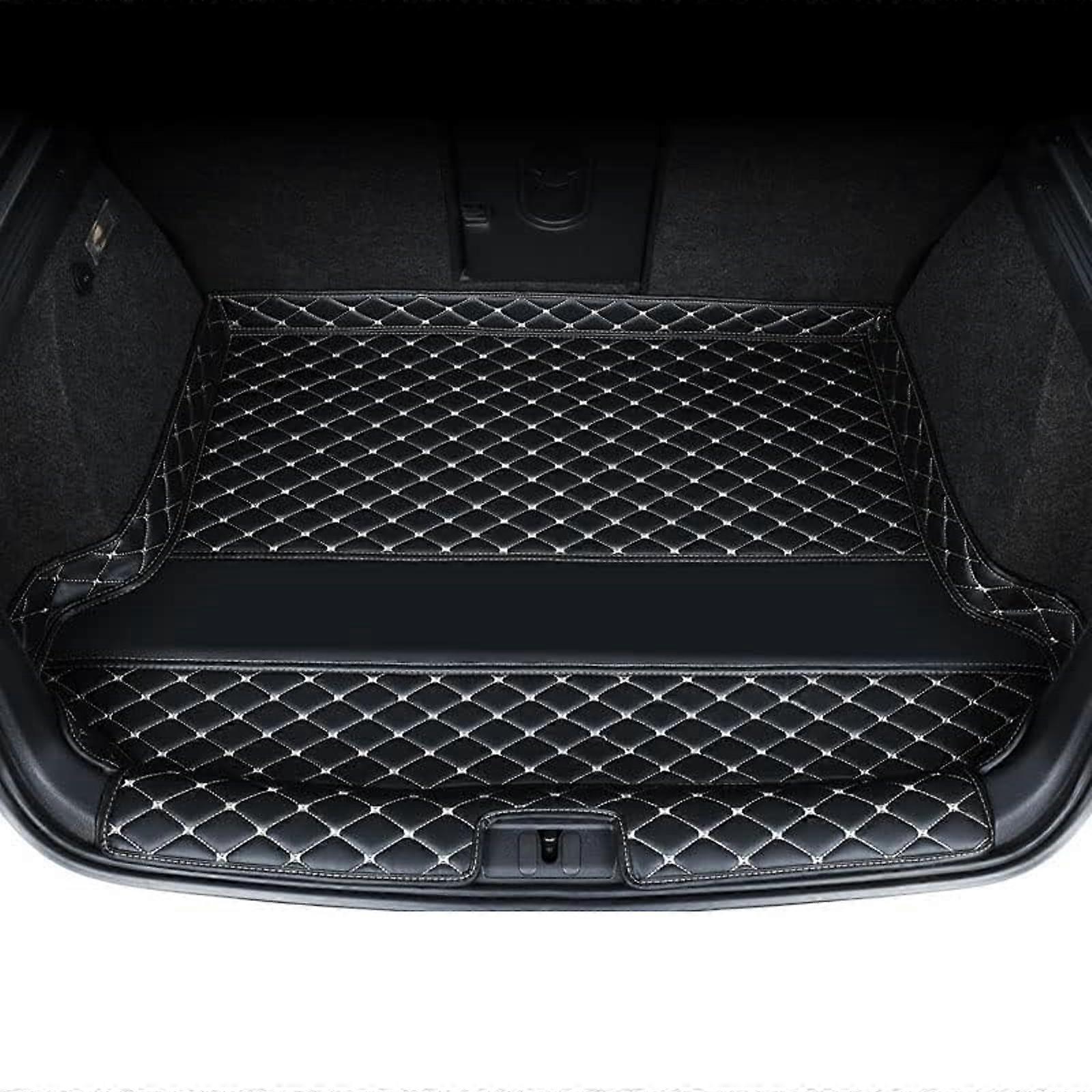 Car Leather Trunk Mats Boot Liners For BMW 420i Coupé M Sport 2017-2020, Waterproof Anti-Slip Cargo Mats With Raised Edges