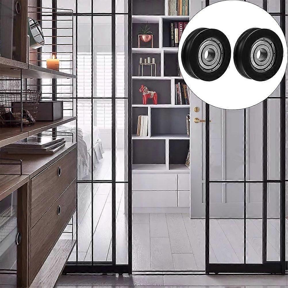 4pcs U-Groove Pulley Roller Guide U Type Wheel for Hardware Doors Windows