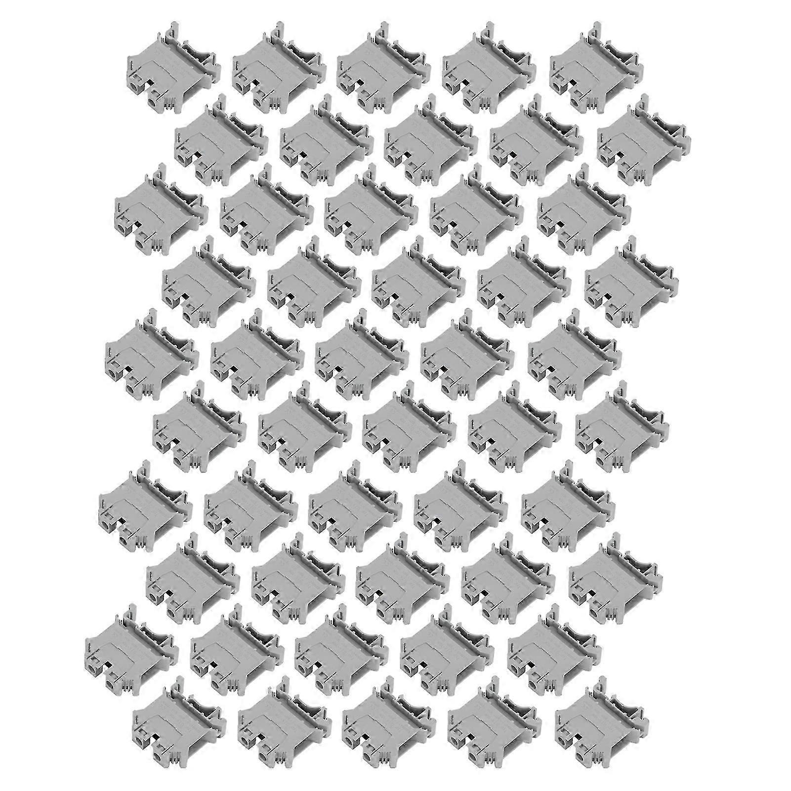 50pcs Terminal Block Stable Convenient Practical Die Casting General Ground Connector for Electrical Connection 800V