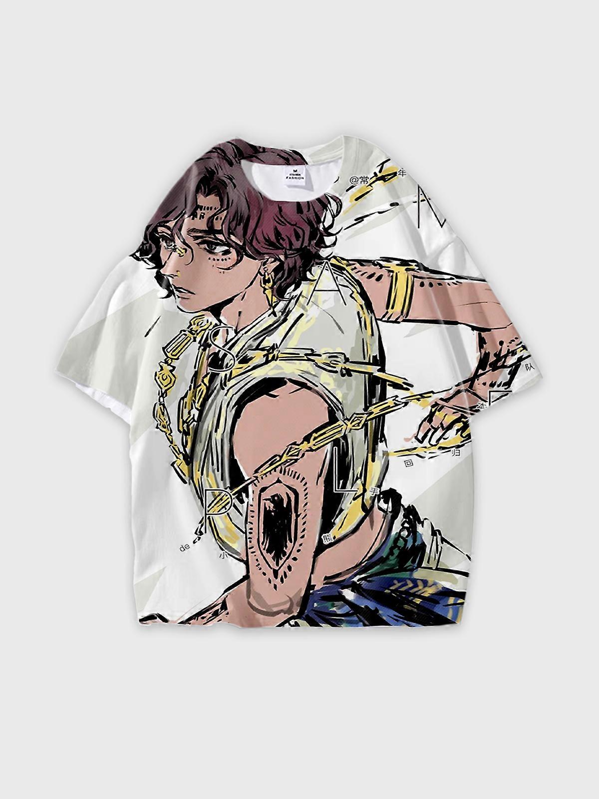 T-Shirt Short Sleeve Round Neck, Summer Casual Loose Graphic Tee, Unisex Sultan’s Game V1491