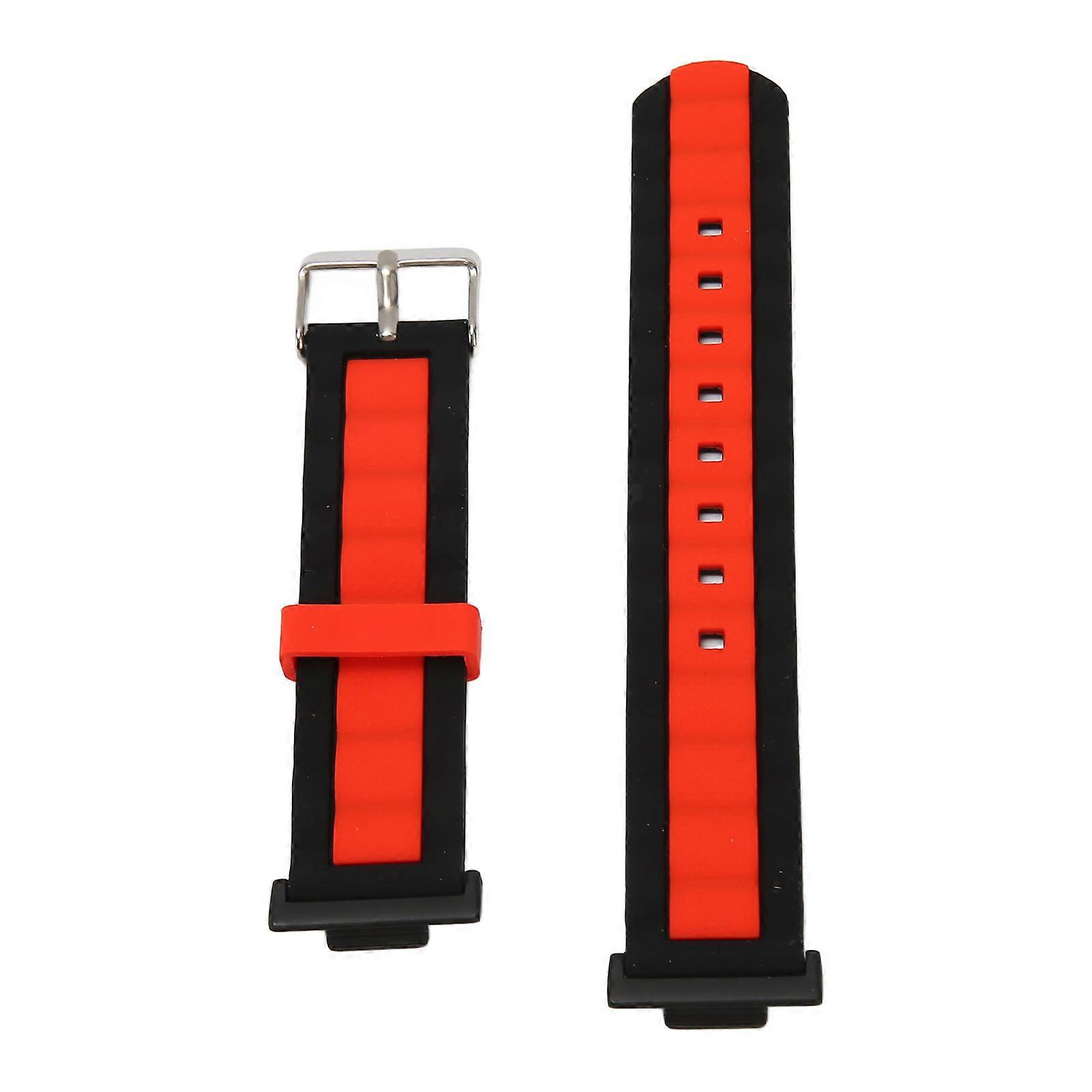 Adjustable Silicone Watch Strap for Watch FIT 2 - Black Red