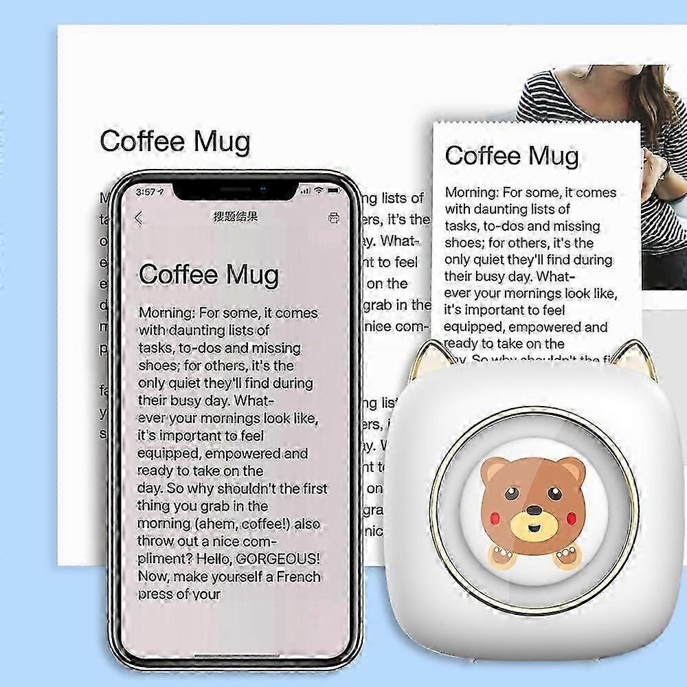 Mini Pocket Printer Portable Thermal Printer Wireless BT Connection 203DPI for Picture Label DIY Han