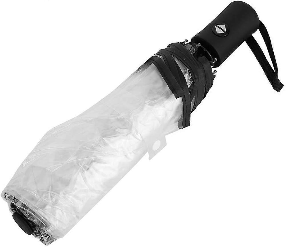 Foldable Transparent Umbrella Umbrellas Portable Trifold