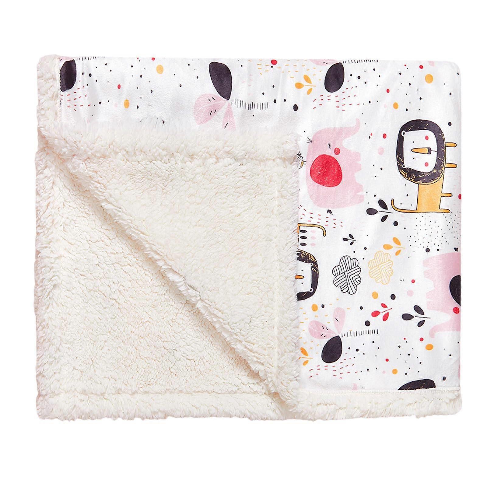 Baby Swaddles Blanket Autumn Winter Printed Cotton Infant Crib Wrap 2Layer Multifunctional Towel Bedding