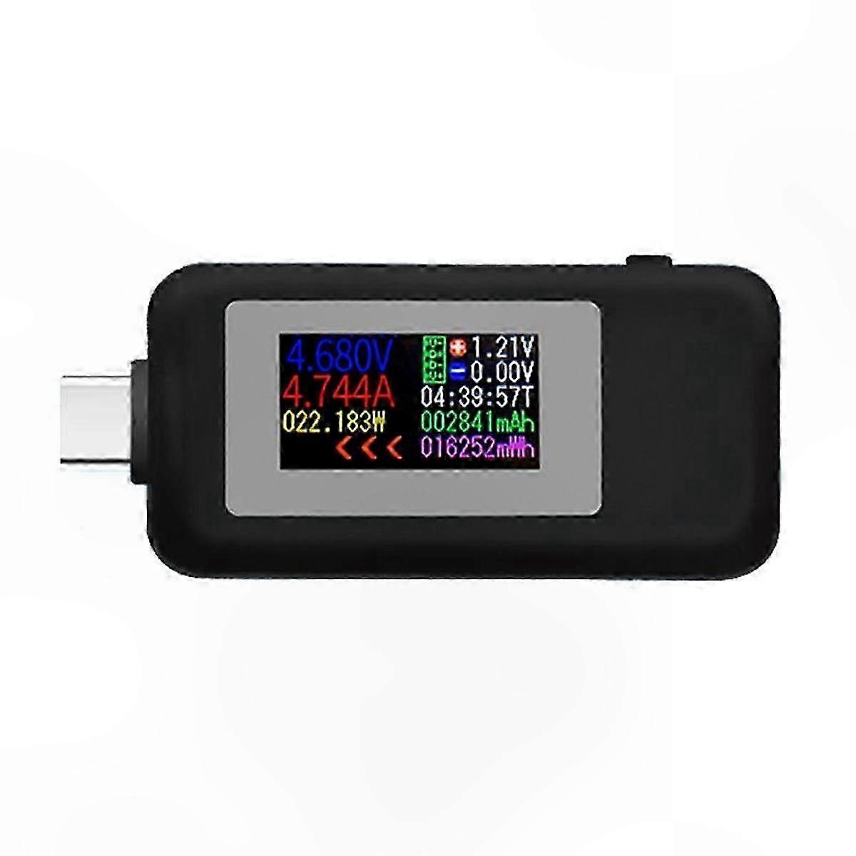 USB-C Digital Voltmeter Current Voltage Detector Power Bank Charger Indicator Tool