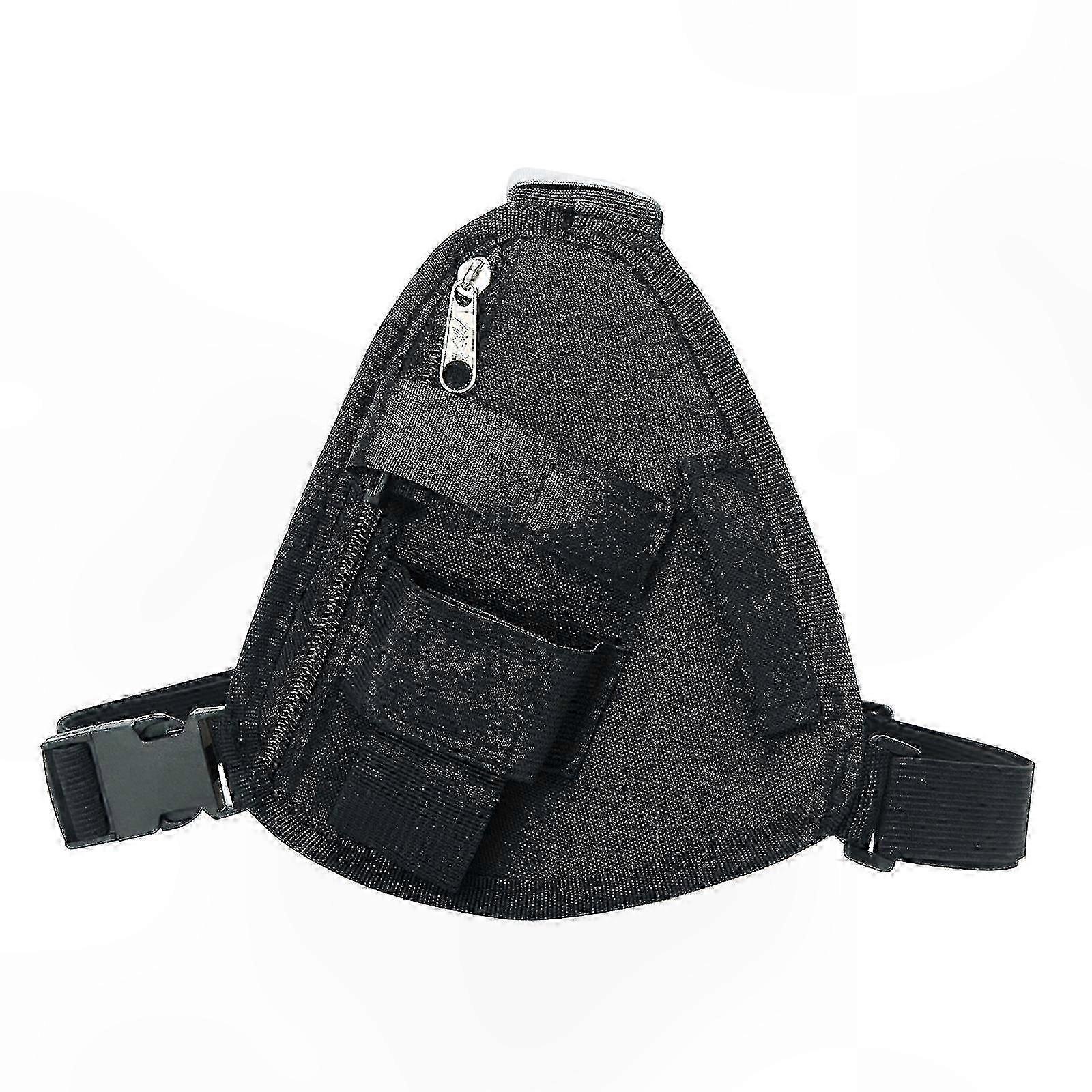 Two Way Radio Chest Pouch for Construction and Climbing Use Black SZRH A-C