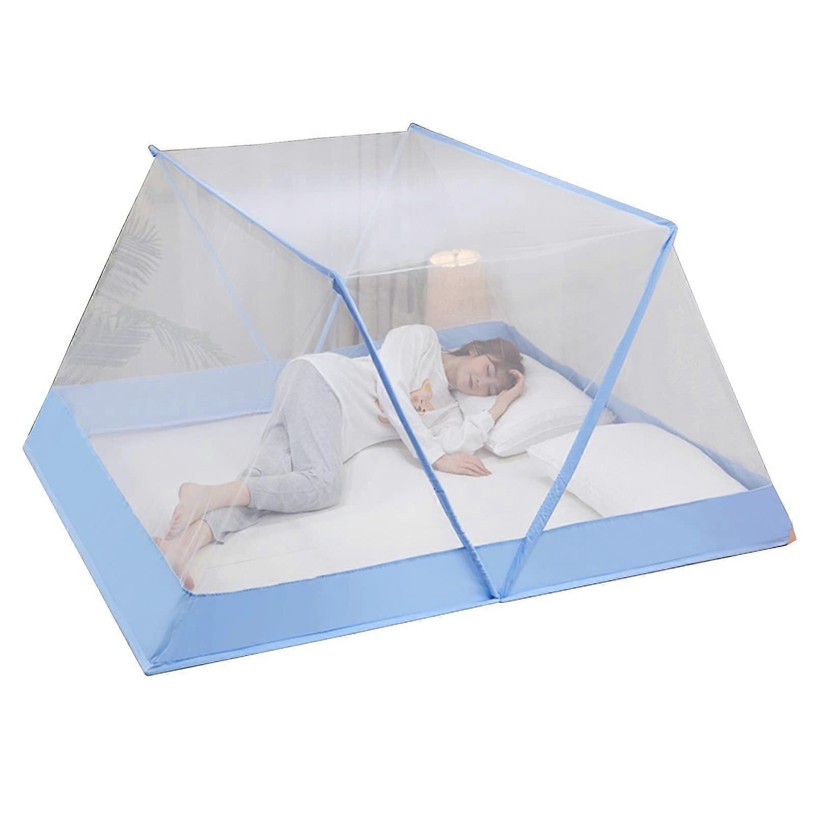 Mosquito Net Foldable And Installation, Outdoor Portable Travel Mosquito Net Blue2, 80x190x80 cm