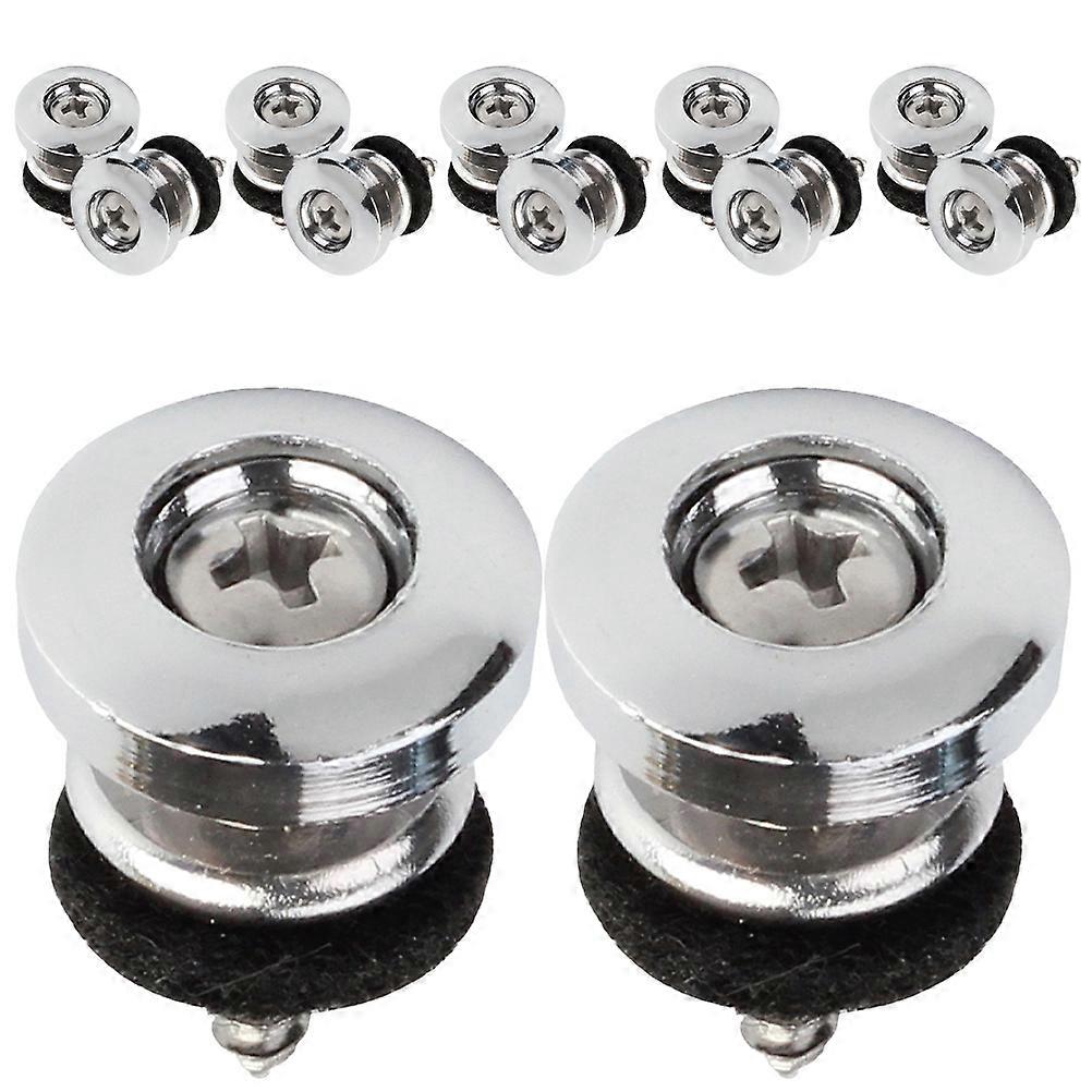 Electric Guitar Bass Strap Buttons Anti-Slip Secure Locking 12Pcs Set