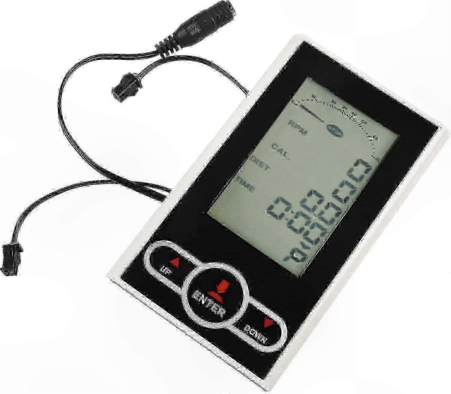 Stationary Bike Display Monitor for Exercise Bikes, Tracks Time, Calories, and Total Distance Shown