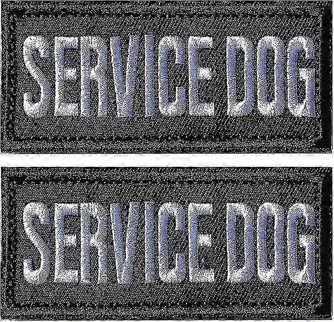2025 2Pcs Service Dog Patches, Dog Vest Patch, Embroidered Fastener Hook and Loop Patch for Dog Vest Harnesses Collars