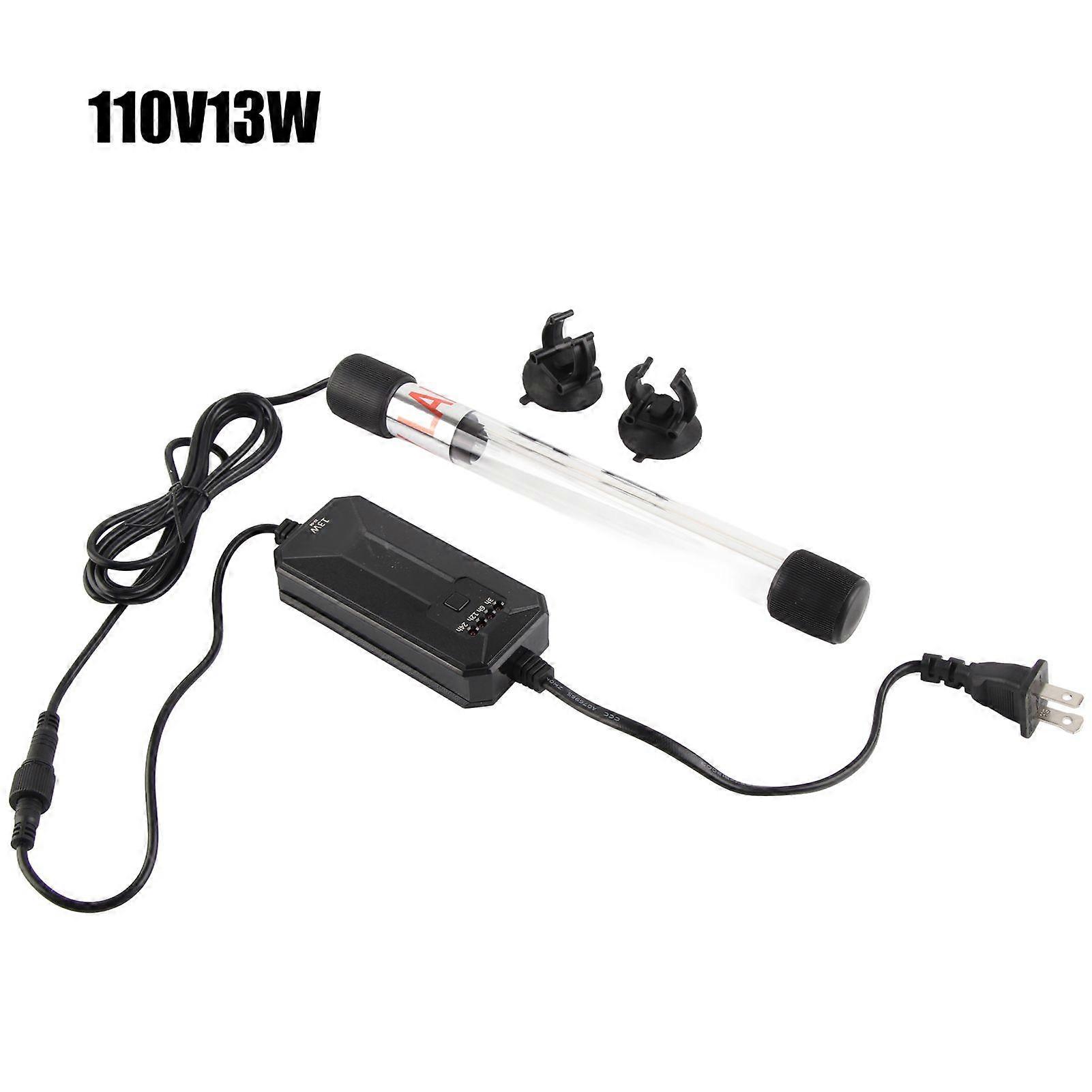 Fish Tank UV Timer Germicidal Lamp Aquarium Algae Lamp Amphibious LightUS 110V 13W