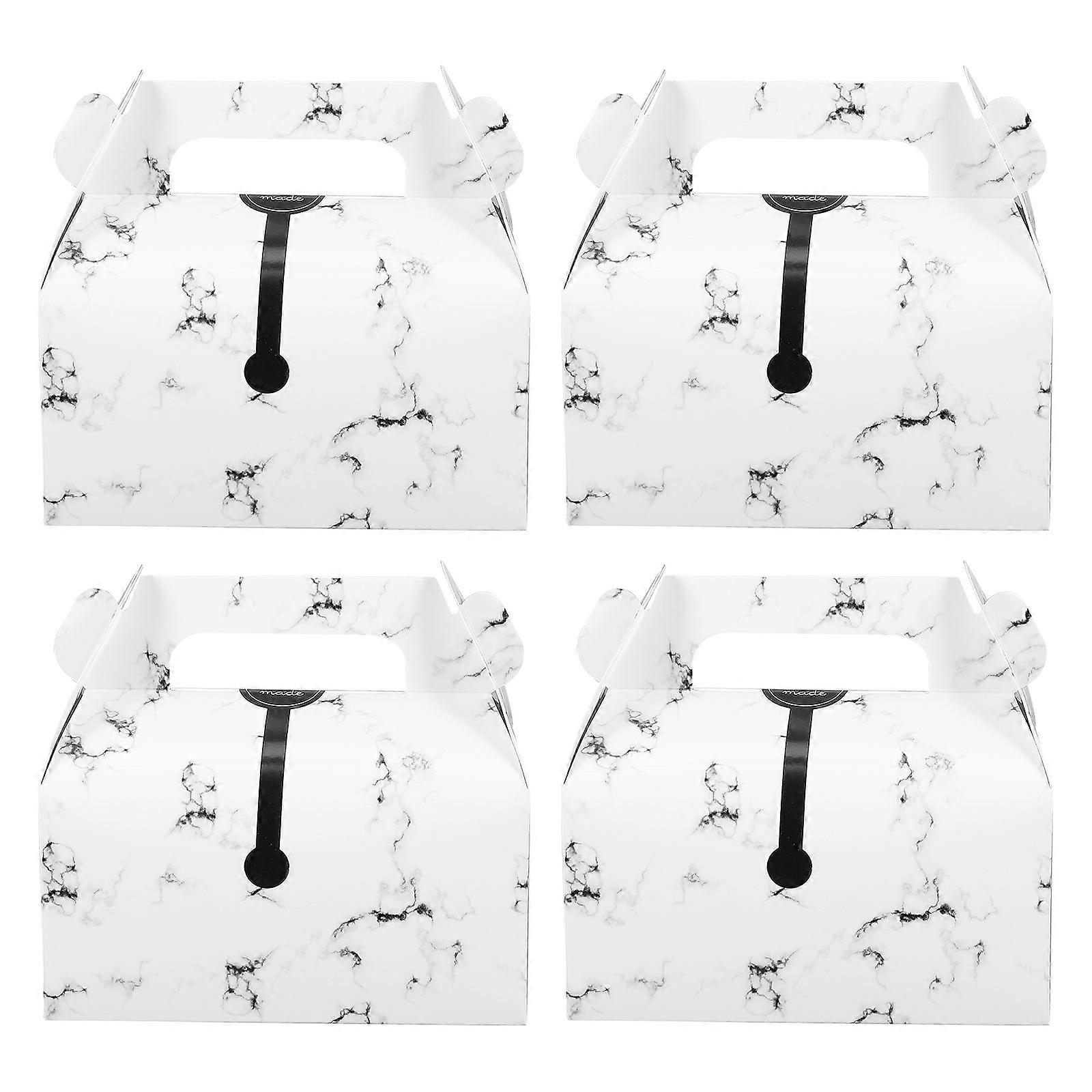 Dessert Boxes 10Pcs White Sealing Cake Cases for Storage Use