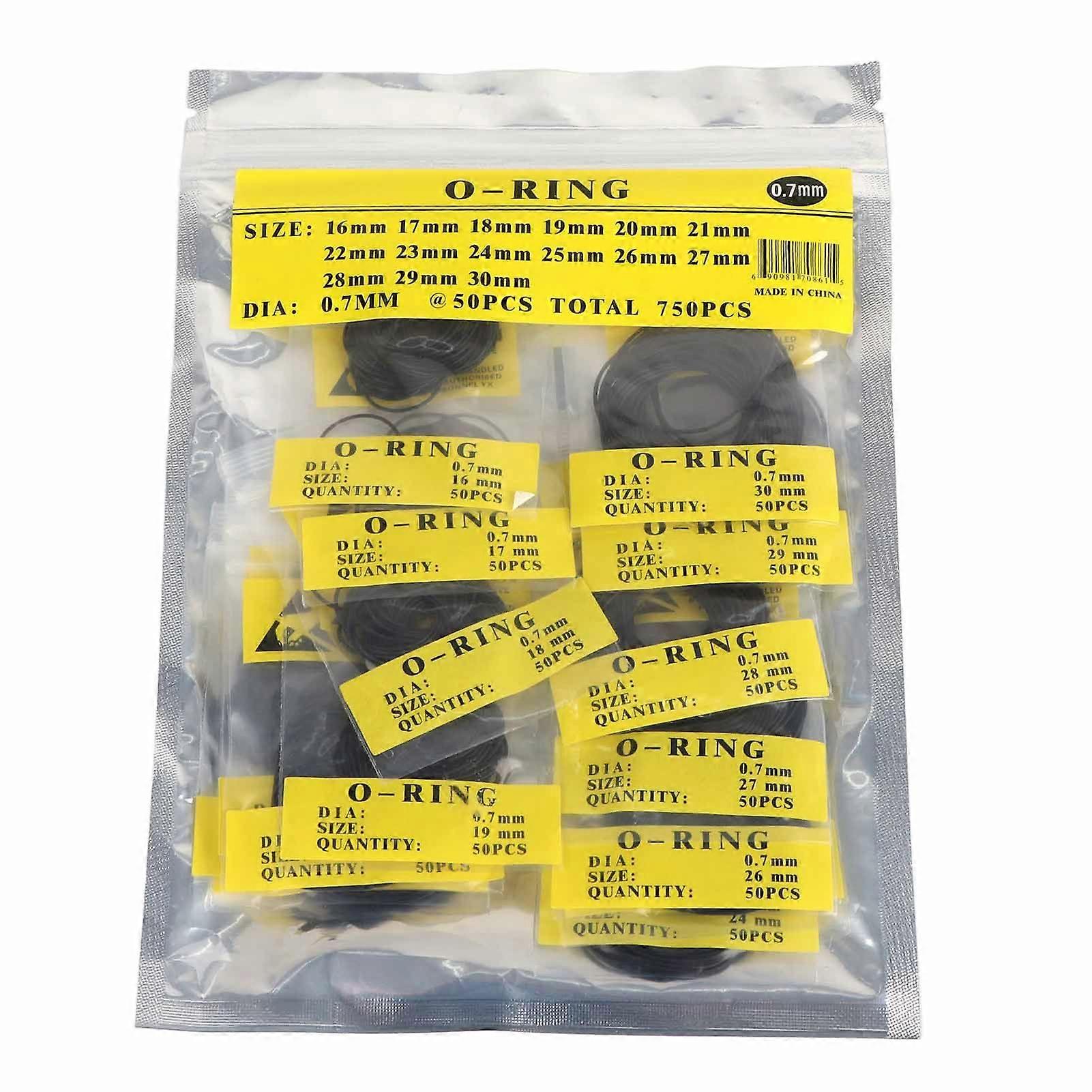 750pcs Set 12mm30mm Universal Rubber O Ring Watch Back Cover Seal Gaskets (0.7mm)