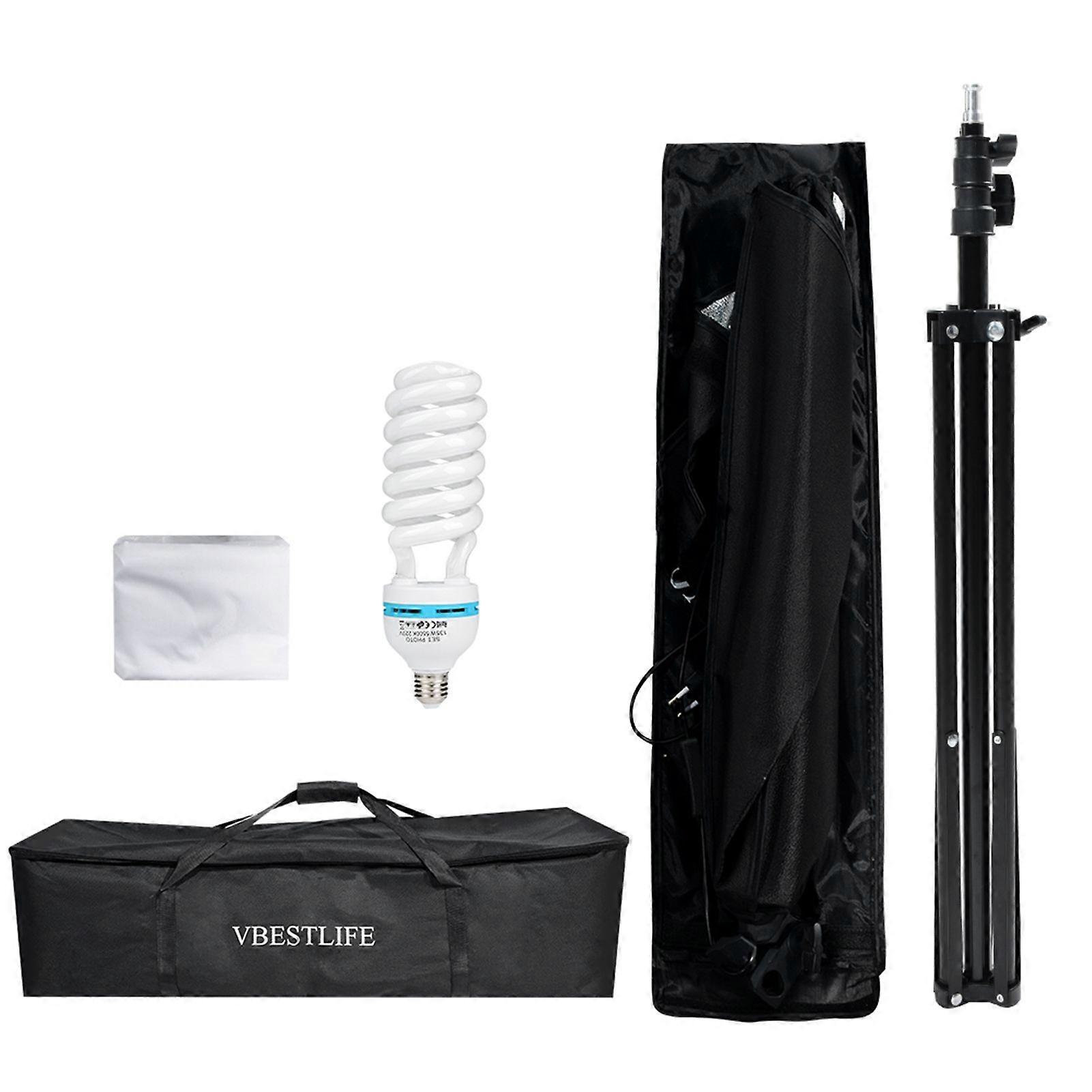 VBESTLIFE 50*70cm Softbox 2m Light Stand Photography Lamp Bulb Kit