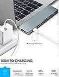 USB C Hub - USB C Adapter - HDMI - 2x USB-C - SD Card Readers - 2x USB - Docking