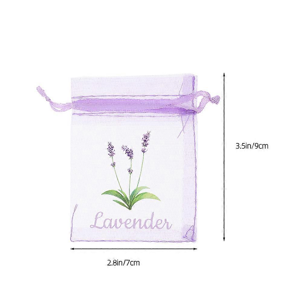Lavender Sachet Drawstring Bags for Fragrance with Mesh Material 50Pcs