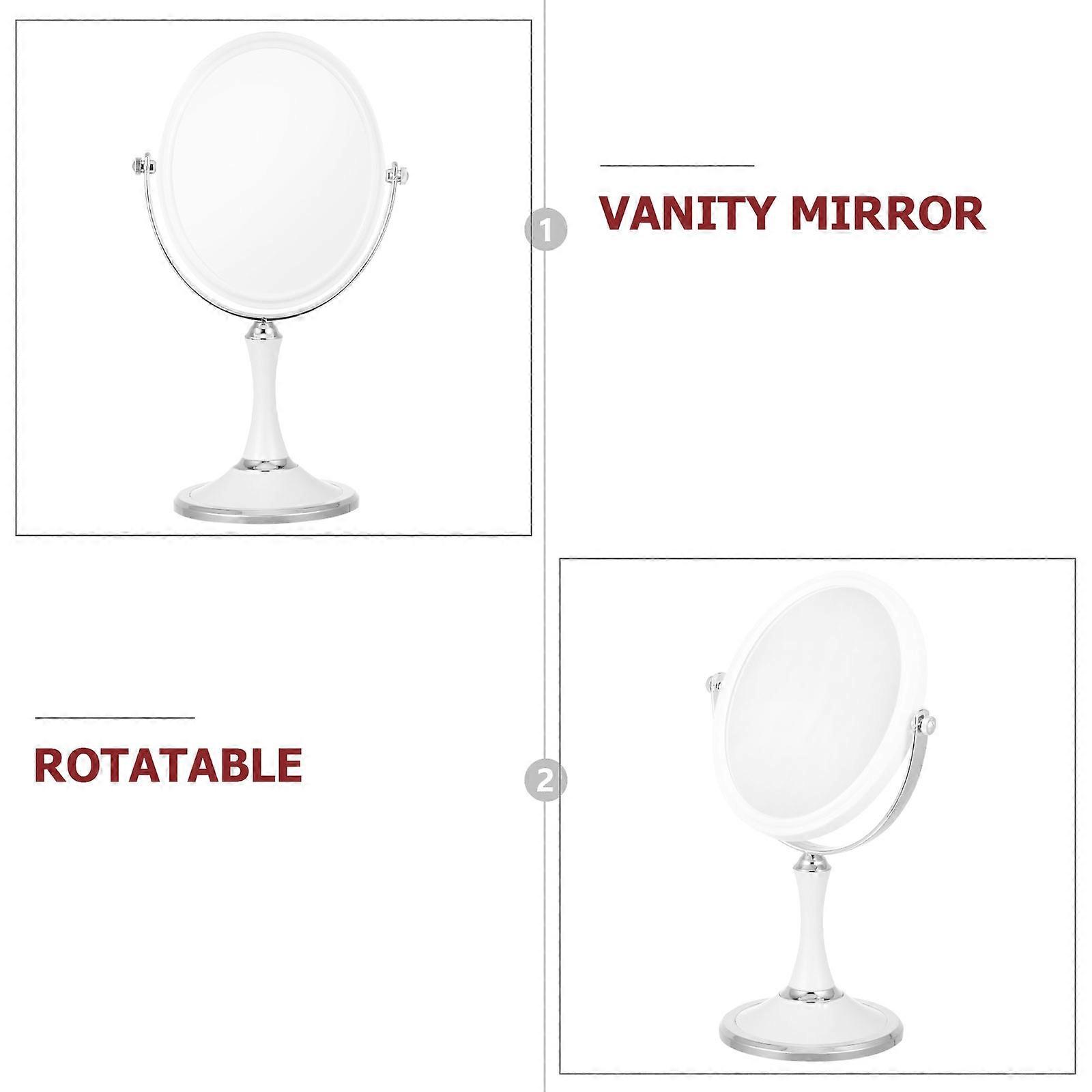 Desktop Makeup Mirror Swivel Double-Sided Mirror for Makeup Use 1Pcs