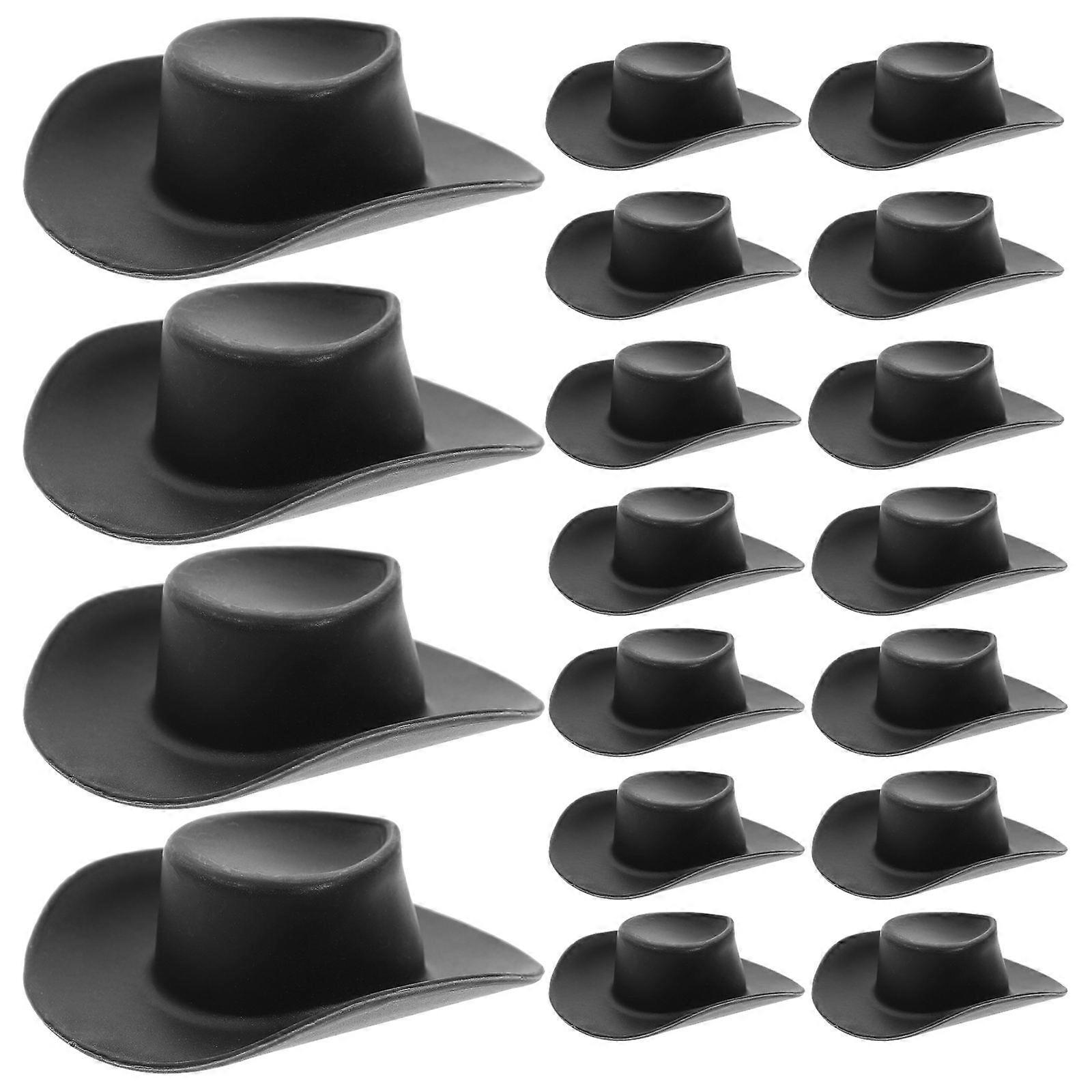 Mini Cowboy Hats Plastic Party Decorations for Home 20Pcs Pack