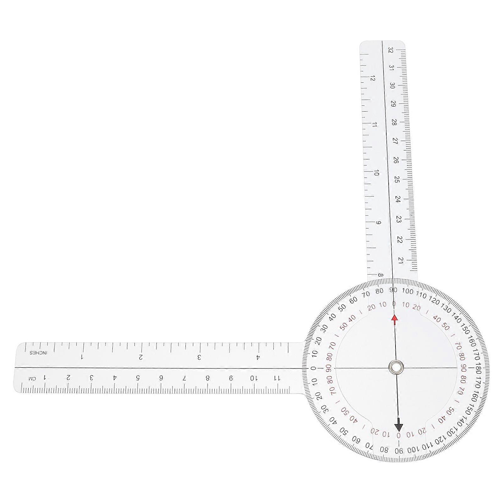1pc Angle Ruler Goniometer Ruler Plastic Goniometer Protractor for Measurement