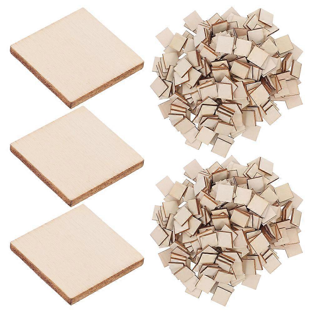 500pcs carrés en bois inachevés : pour l’artisanat de bricolage découpes en bois vierges pour la peinture, le dessin et les projets créatifs enfants et décorations pour la maison