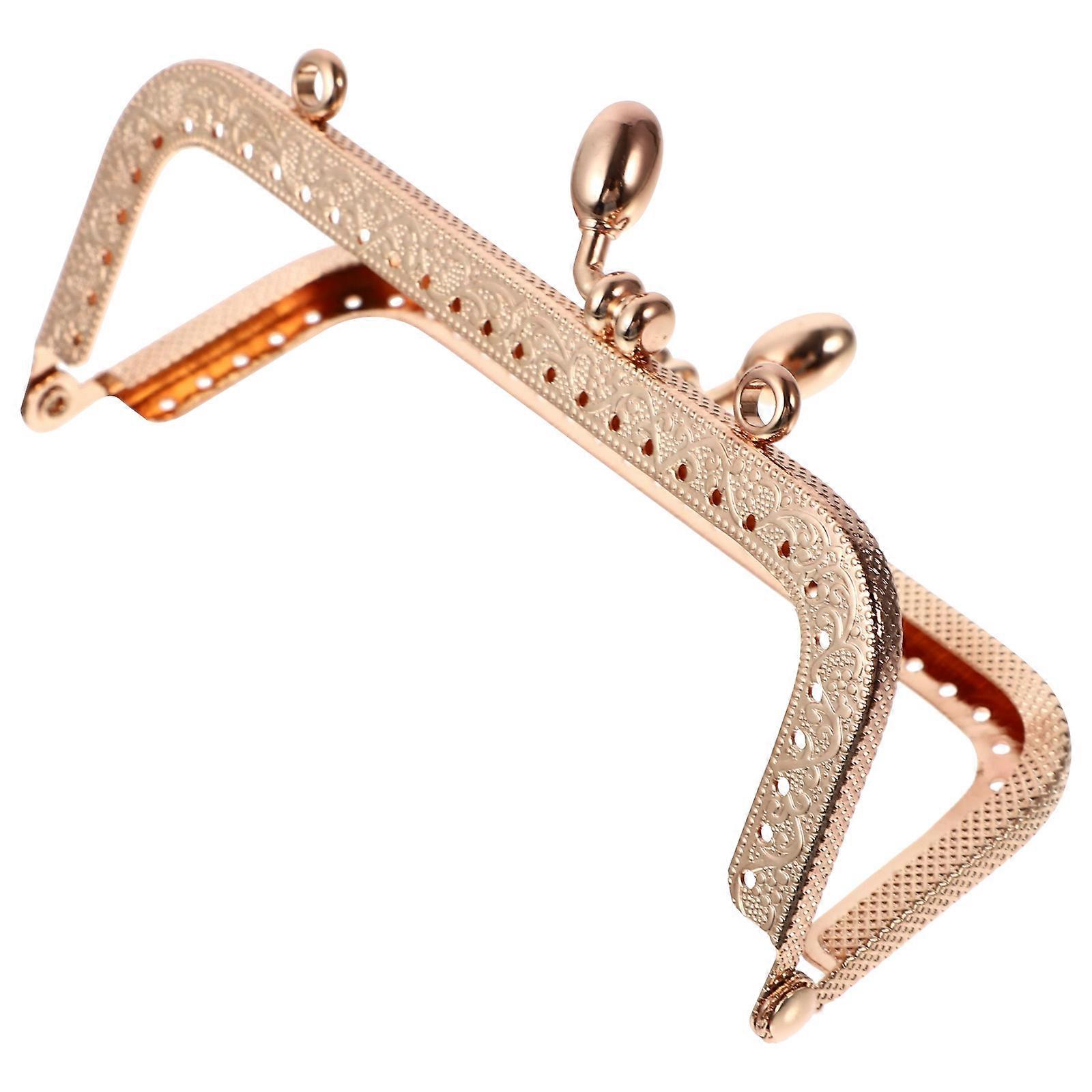 DIY Craft Bag Handle with Rose Gold Metal Clasp Frame