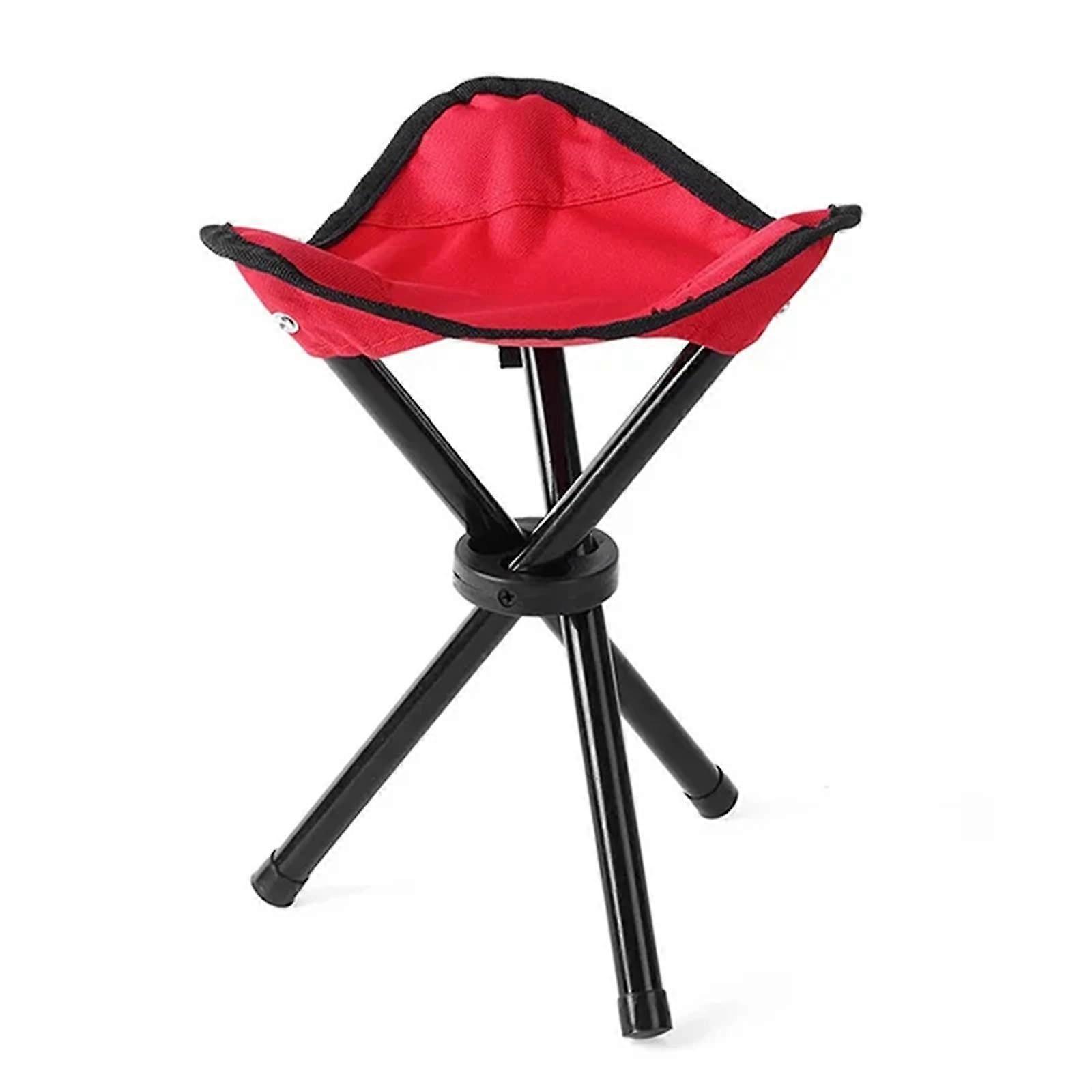Fishing Chair Ultralight Triangle Folding Stool Multi Function Portable Beach Camping Red Slacker Chair