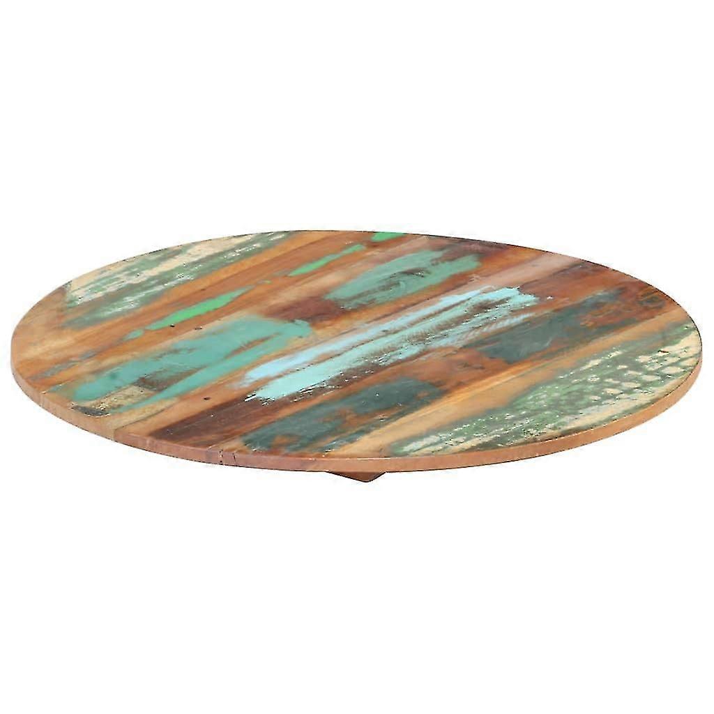 Round Table Top 50 Cm 15-16 Mm Solid Reclaimed Wood