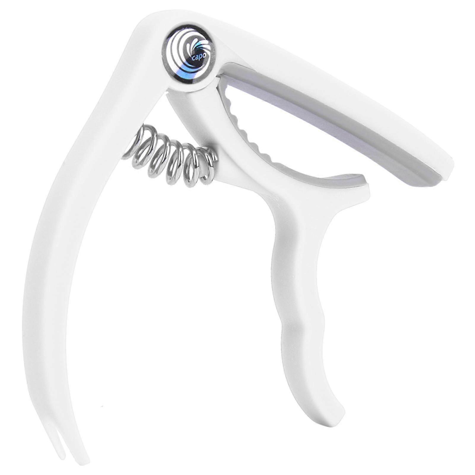 Plast Gitarr Capo Stall Pin Remover 4~6 Strängad Gitarr Bas Ukulele Capo Vit