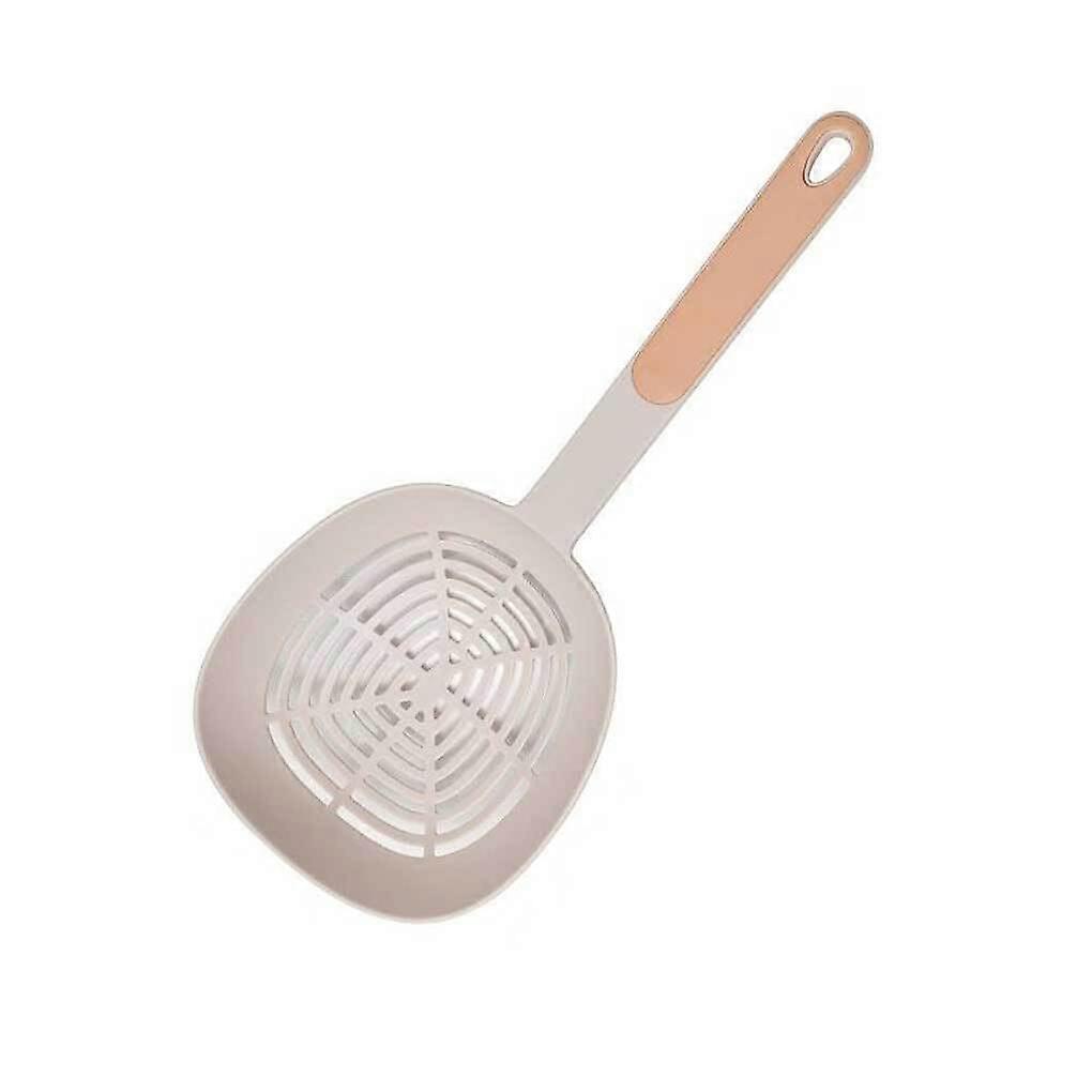 Multi-Functional Nylon Filter Spoon for Dumplings and Noodles, Long Handle Colander, Pink Kitchen Accessory