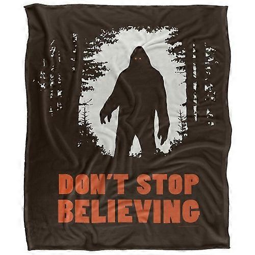 Ephemera Don't Stop Believing Silky Bigfoot Supersoft Blanket