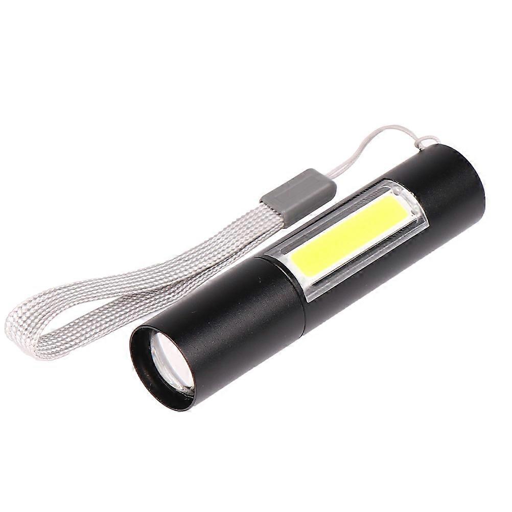 Rechargeable Flashlight for Lighting Use 1Pcs Portable Small LED Torch Black