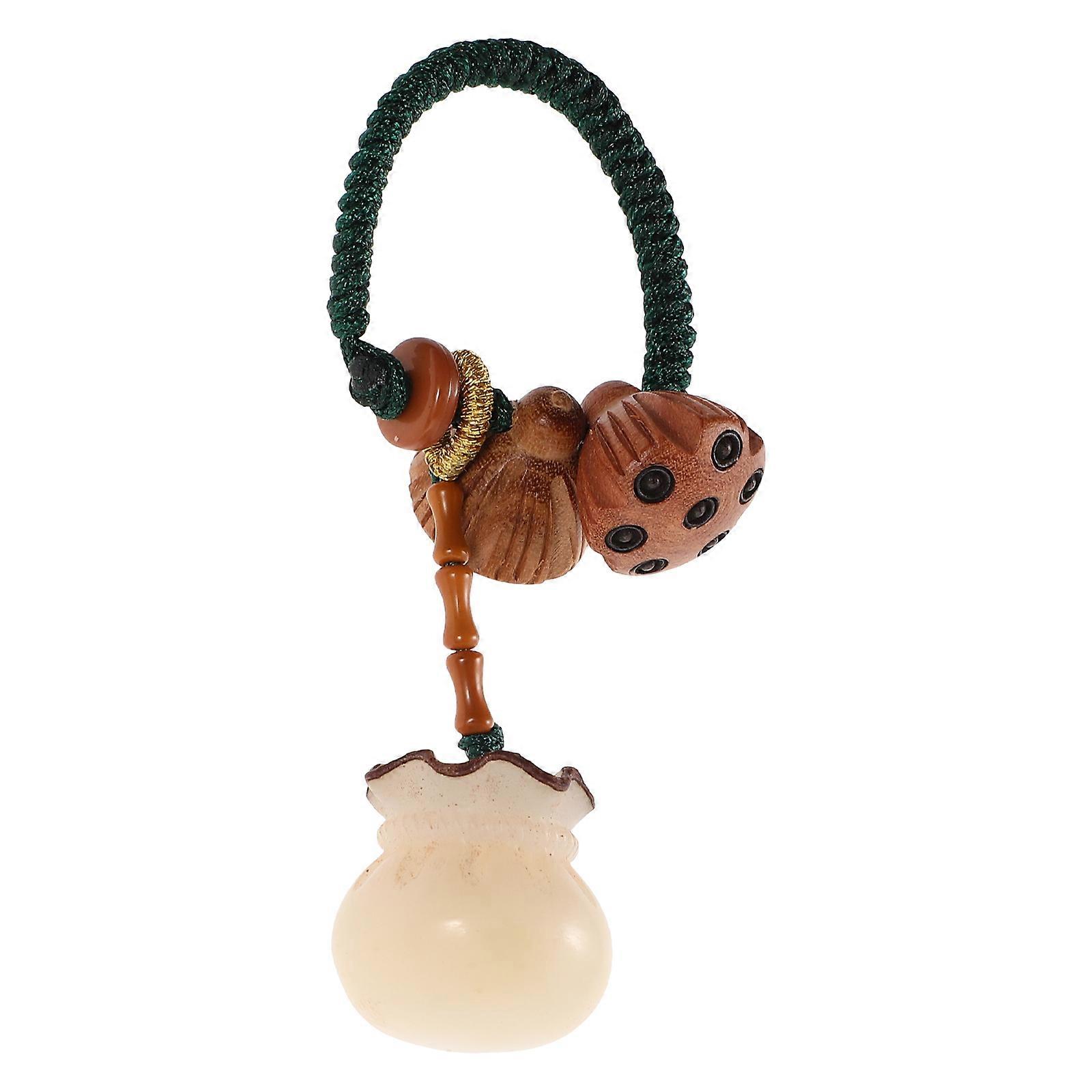 Lotus Pod Car Keychain Handcrafted Decorative Key Holder 2Pcs for Car Keys
