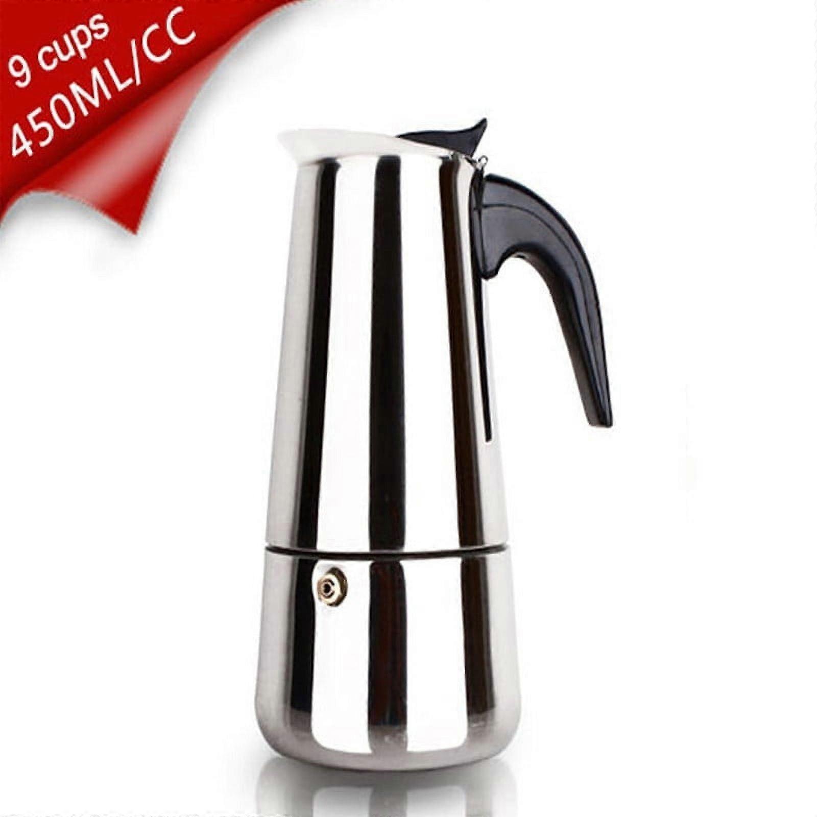 Stainless Steel Stovetop Espresso Maker,9 Cups