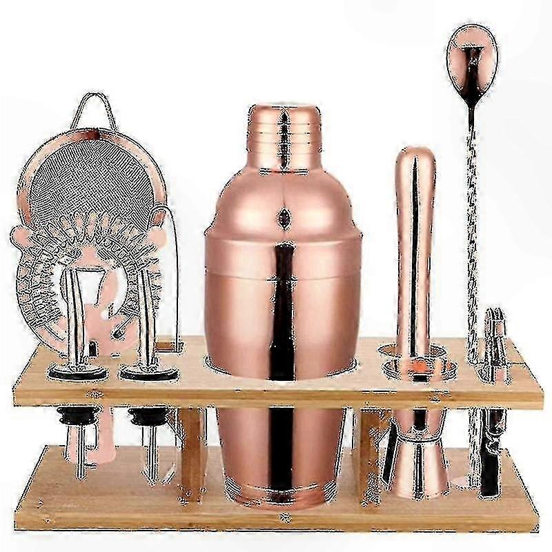 11-Piece Bar Mixing Kit with 750ml Shaker, Y-Strainer, and Stainless Steel Tools for Cocktail Preparation